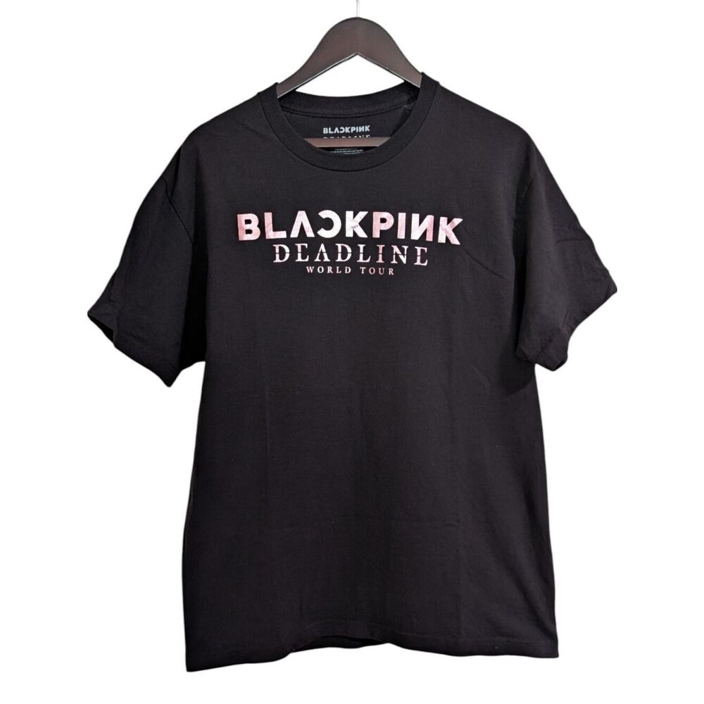 BLACKPINK Born Pink World Tour Deadline T-Shirt Black Rose Gold Size Large